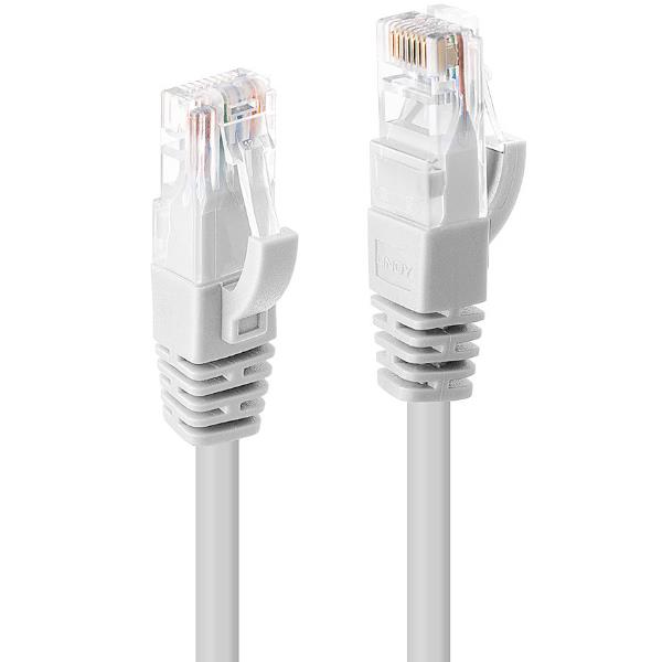 Lindy - Cavo patch - RJ-45 (M) a RJ-45 (M) - 30 cm - UTP - CAT 6 - stampato, antiaggrovigliamento, bloccato - bianco