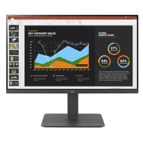 LG 24BR650B-C - Monitor a LED - 24" (23.8" visualizzabile) - 1920 x 1080 Full HD (1080p) - IPS - 250 cd/m² - 1000:1 - 5 ms - HDMI, DisplayPort, USB-C - altoparlanti - nero