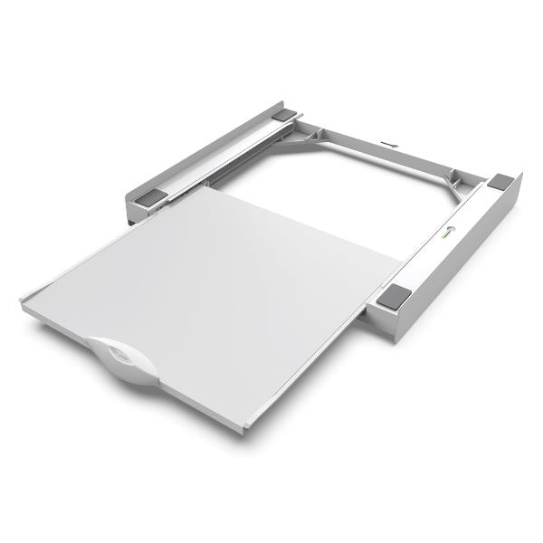 MELICONI BASE TORRE GREEN+ KIT DI SOVRAPPOSIZIONE UNIVERSALE PER LAVATRICE E ASCIUGATRICE ANTIVIBRAZIONE BIANCO
