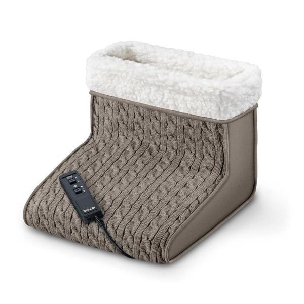 BEURER FWM45 SCALDAPIEDI ELETTRICO CON FUNZIONE MASSAGGIO IN MICROFIBRA IMBOTTITURA FELPATA 2 REGOLAZIONI GRIGIO
