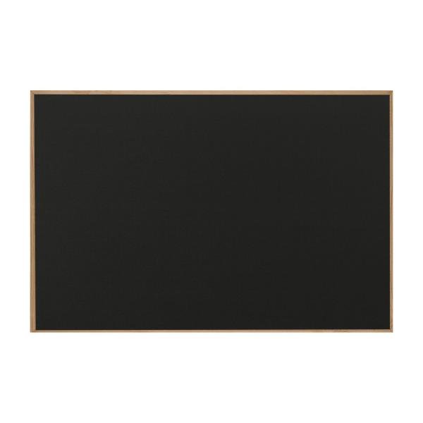 Bi-Office New Basic - Lavagna - 885 x 585 mm - non magnetico - nero - cornice naturale
