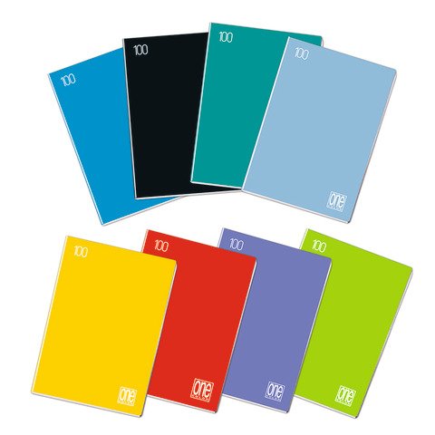 Blasetti One Color - Taccuino - A4 Maxi - 25 fogli / 50 pagine - a quadretti - disponibile in colori assortiti