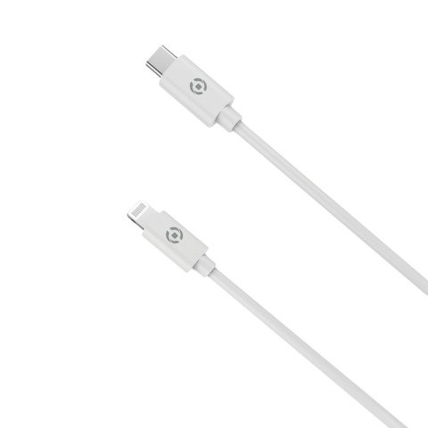 Celly - Cavo Lightning - USB-C maschio a Lightning maschio - 1 m - bianco - Supporto per l'erogazione di energia elettrica - per Apple iPad/iPhone/iPod (Lightning)
