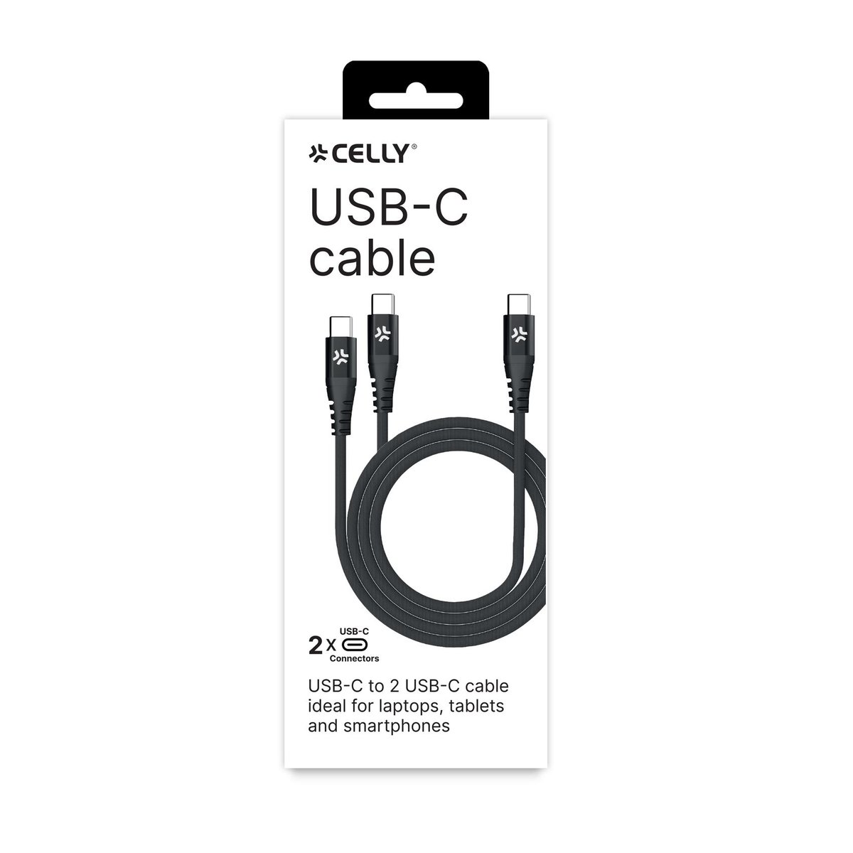 =>>USB-C TO 2 USB-C CABLE BK