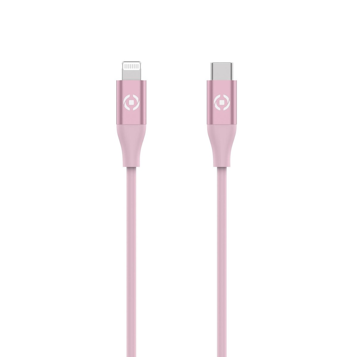 Celly - Cavo Lightning - USB-C maschio a Lightning maschio - 1.5 m - rosa - USB Power Delivery (60W) - per Apple 10.2-inch iPad; 10.9-inch iPad Air; AirPods Max; AirPods Pro; iPhone 11, 12, 13, SE