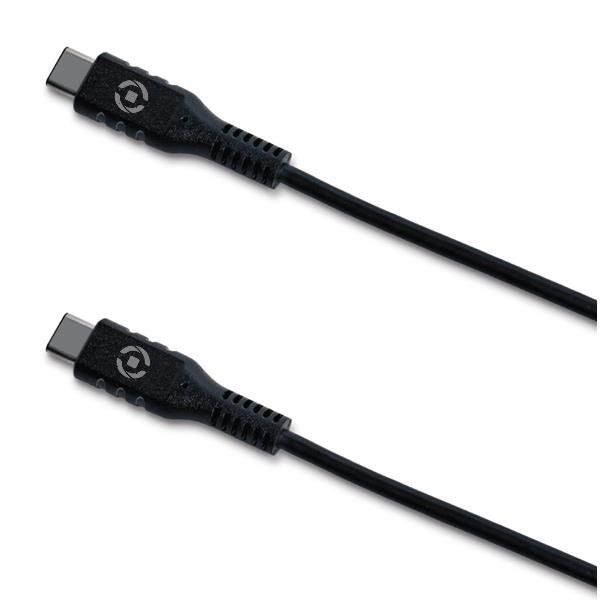 Celly - Cavo USB - USB-C (M) a USB-C (M) - 3 A - 1 m - USB Power Delivery (60W) - nero