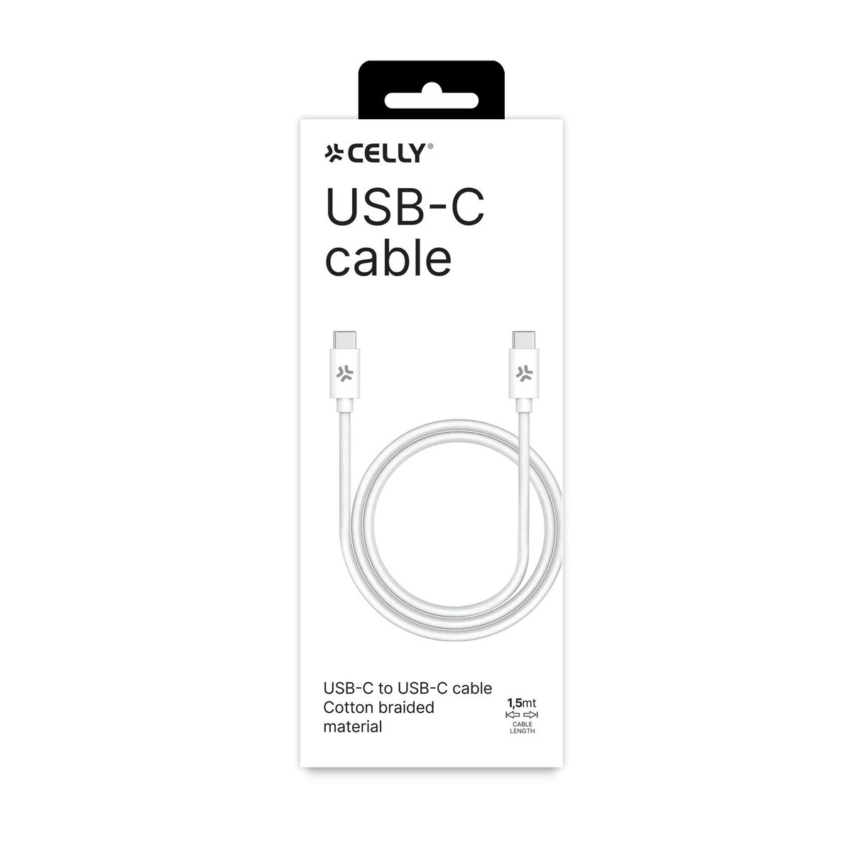 =>>USB-C TO USB-C 1.5M WH COTTON