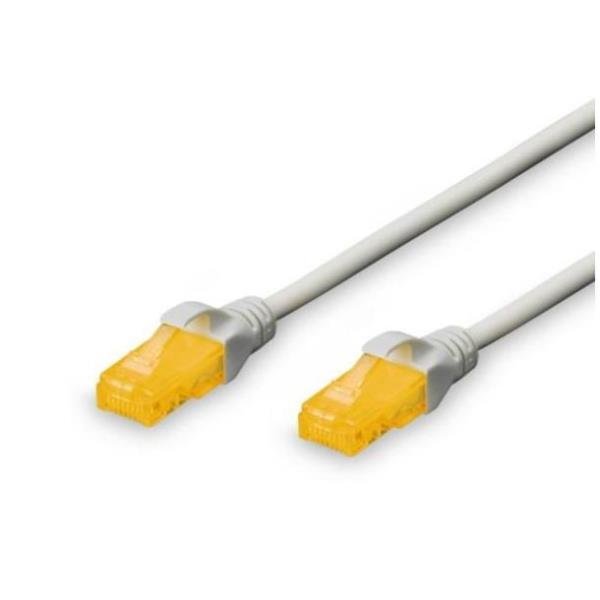 DIGITUS Professional - Cavo patch - RJ-45 (M) a RJ-45 (M) - 50 cm - UTP - CAT 6a - schermato, senza alogeni, antiaggrovigliamento - grigio