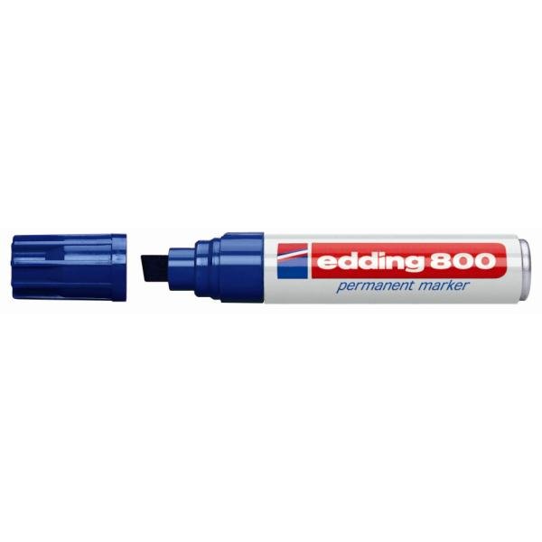 edding 800 - Marcatore - permanente - per vetro, metallo, plastica - blu - 4-12 mm