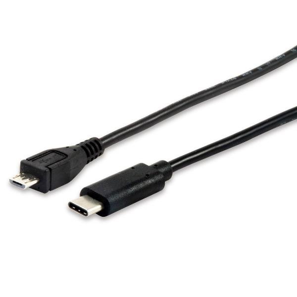 EQUIP CAVO DATI - RICARICA DA USB-C 2.0 A USB MICRO-B MASCHIO-MASCHIO 1 MT NERO