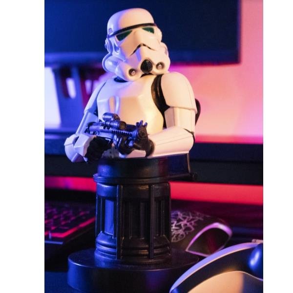 EXQUISITE GAMING CABLE GUY REMNANT STORMTROPPER 20 CM SUPPORTO PER TELEFONO/CONTROLLER CON CAVO MICRO USB 2 MT