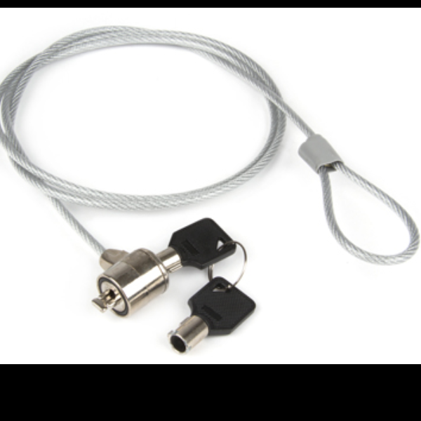 HAMLET CAVO DI SICUREZZA IN ACCIAIO RINFORZATO PER NOTEBOOK CON LUCCHETTO A CHIAVE 1.5 MT