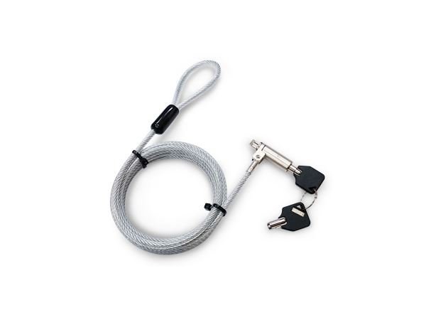 HAMLET XNBLOCK200KMS CAVO DI SICUREZZA 200 CM CON CHIAVE PER NOTEBOOK SLIM ATTACCO LOW PROFILE ARGENTO