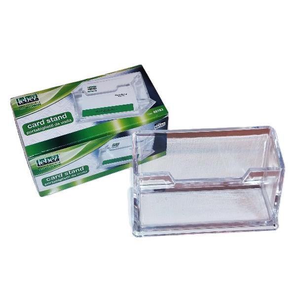 LEBEZ PORTABIGLIETTI DA VISITA IN PLASTICA 10X8X5 CM TRSAPARENTE