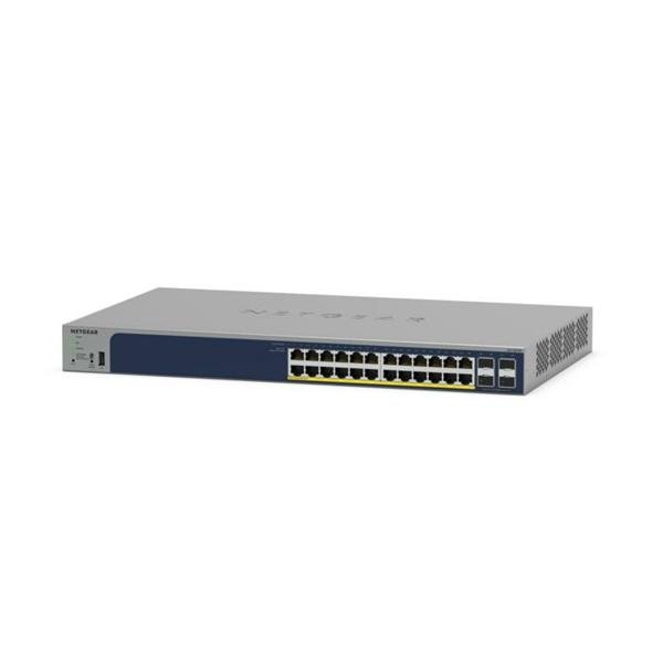 NETGEAR Smart GS728TPP - Switch - L3 Lite - intelligente - 24 x 10/100/1000 (PoE+) + 4 x SFP - montabile su rack - PoE+ (720 W)