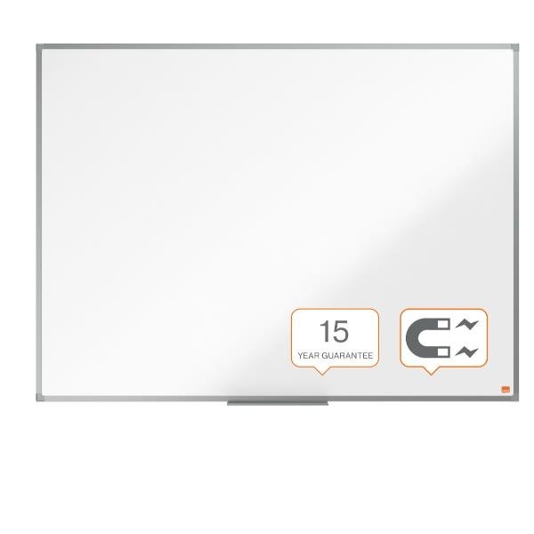 Nobo Basic - Lavagna bianca - montabile a parete - 1200 x 900 mm - acciaio - magnetica - cornice in alluminio