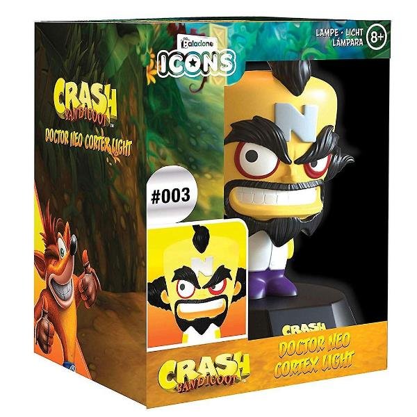 PALADONE PP5228CRV2 LAMPADA DA TAVOLO CRASH BANDICOOOT DOCTOR NEO CORTEX ICON LIGHT V2 MULTICOLORE