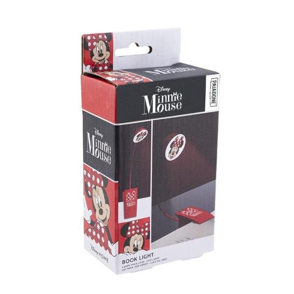 PALADONE PP10429MIN LAMPADA DA LETTURA MINNIE DISNEY PER LEGGERE A LETTO O LUCE PORTATILE PER VIAGGI CON CLIP ROSSO