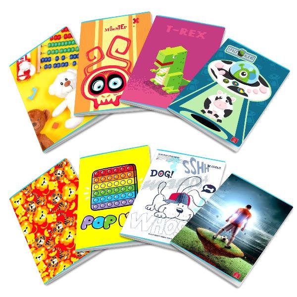 Pigna UV Bimba - Quaderno - graffettato - maxi - A4 - 21 fogli / 42 pagine - righe - disponibile in colori assortiti