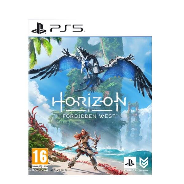 PS5 Horizon Forbidden West - <section id="visual" class="product-detail"><div id="visual-wrapper"><div class="product-visual"><div id="text-background"><div id="main-text"><p>Unisciti al viaggio di Aloy verso l'Ovest Proibito, una frontiera maestosa e pericolosa che nasconde nuove e misteriose minacce.</p><p>Esplora terre remote, combatti contro macchine ancora pi&ugrave; grandi e terrificanti e incontra nuove e stupefacenti trib&ugrave; al tuo ritorno nel lontano futuro post-apocalittico di Hor