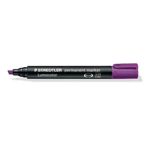 STAEDTLER LUMOCOLOR PERMANENT 350 MARCATORE PERMANENTE PUNTA A SCALPELLO 2/5 mm VIOLA CONF 10 Pz.