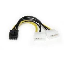 StarTech.com Adattatore cavo di alimentazione LP4 a scheda video PCI Express 8 pin da 15 cm - Adattatore di alimentazione - Alimentazione interna 4 pin (M) a potenza PCIe 8 piedini (M) - 15.3 cm
