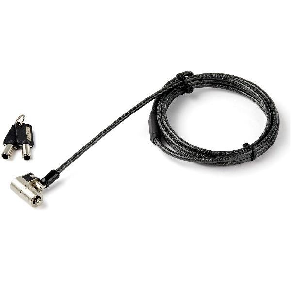 STARTECH CAVO DI SICUREZZA PER LAPTOP CON CHIAVE - PER K-SLOT, NANO AND WEDGE SLOT PULSANTE A PRESSIONE PUSH-TO-LOCK 2 MT