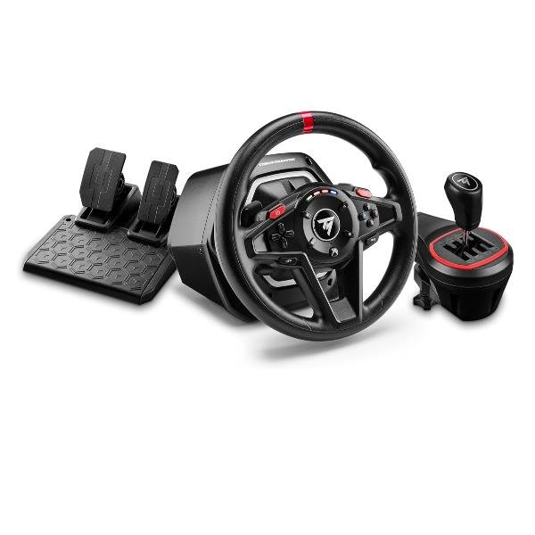 THRUSTMASTER T128 SHIFTER PACK VOLANTE T128 + PEDALI PULSANTE DEL FRENO A MANO VIEW BUTTON SETTING BUTTON PULSANTI DIREZIONALI USB PEC PC XBOX