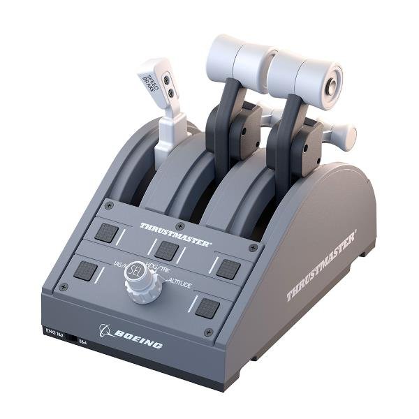 THRUSTMASTER TCA QUADRANT BOEING EDITION REPLICA QUADRANTE MANETTA FLAP AEROFRENO LEVE INTERCAMBIABILI FUNZIONE AUTOPILOTA LICENZA UFFICIALE BOEING