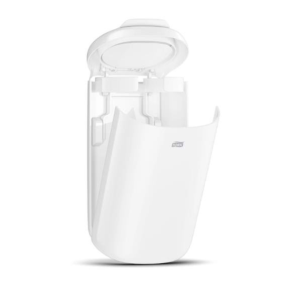 Tork Elevation Mini Bin - Bidone rifiuti - coperchio ribaltabile - 5 L - plastica - bianco