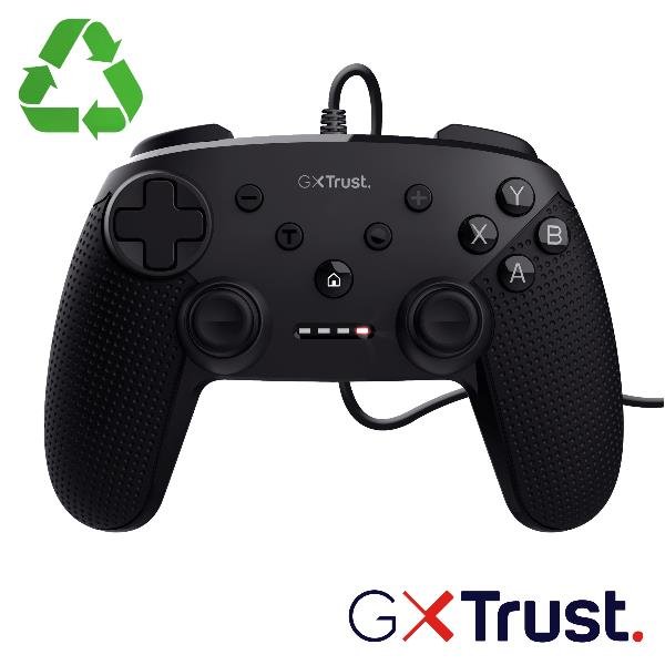 TRUST GXT541 MUTA CONTROLLER PC CABLATO 15 PULSANTI RITORNO DI VIBRAZIONE CAVO 3MT USB NERO