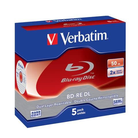 Verbatim - Scatola 5 Blu Ray BD-RE DL …