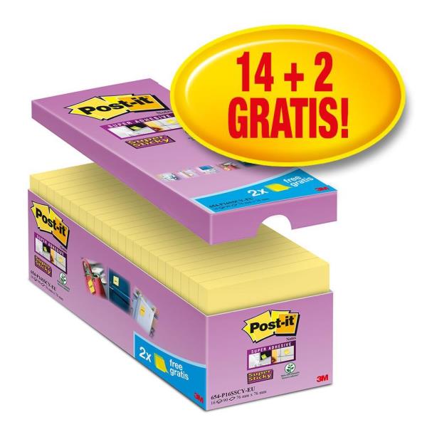 Blocco foglietti Post-it Super Sticky - 654-SSCY-VP16-EU - …