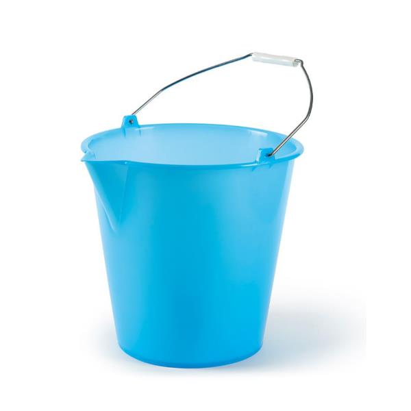 Secchio con becco - in politene - 12 L - azzurro - PerfettoFactory