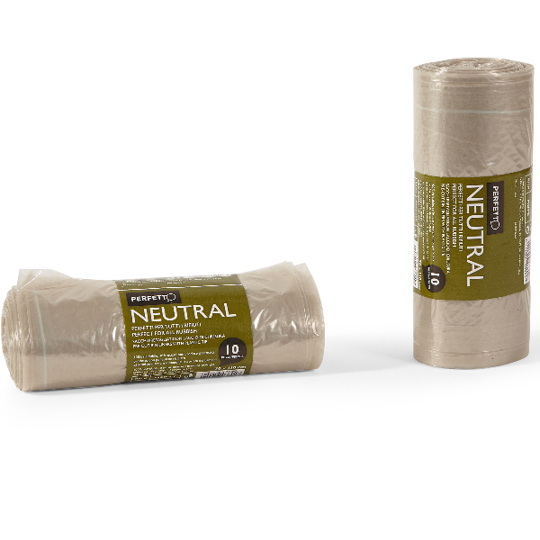 Sacchi per rifiuti Classic - 70 x 110 cm - 116 L - 20 micron - trasparente - Perfetto - rotolo da 10 sacchetti