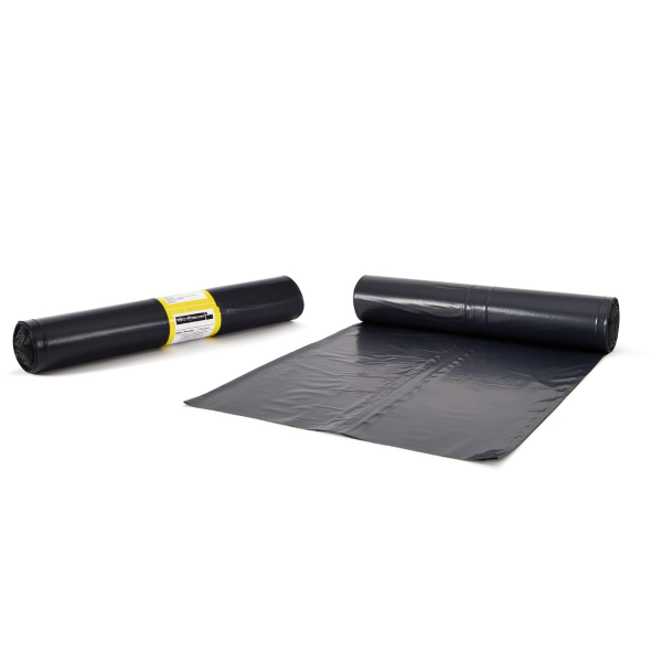 Sacchi per rifiuti Hercules - 80x110 cm - 130 L - 50 micron - nero - PerfettoFactory - rotolo da 10 sacchetti