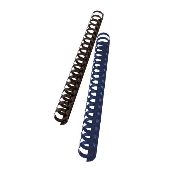 Dorsi spirale - plastica - 21 anelli ovali - 45 mm - nero - GBC - conf. 50 pezzi