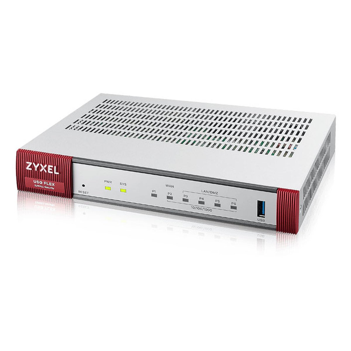 ZYXEL USG FLEX 100 SECURITY GATEWAY BUNDLE FIREWALL 900 Mbit/s 100 VPN: 40 IPSEC/L2TP 30 SSL 1 x WAN 3 x LAN 1 x OPT 1 x USB INCLUDE 1 ANNO SECUR PACK 15 UTENTI