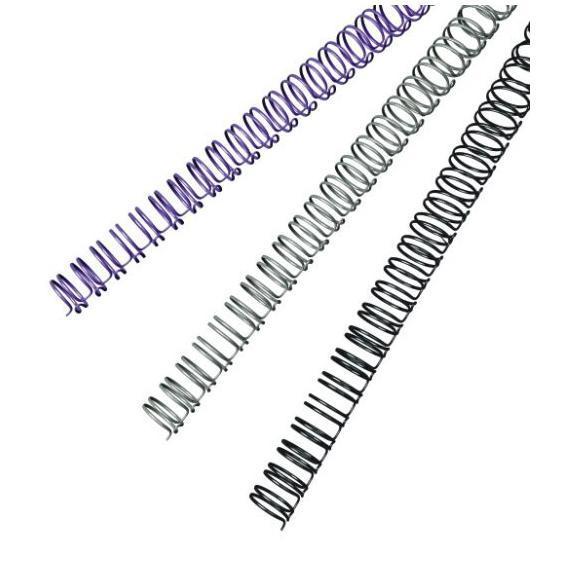 Dorsi spirale IbiWire - metallo - 21 anelli - 8 mm - argento - GBC - scatola 100 pezzi
