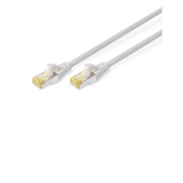 DIGITUS Professional - Cavo patch - RJ-45 (M) a RJ-45 (M) - 50 cm - SFTP - CAT 6a - schermato, senza alogeni, antiaggrovigliamento - grigio