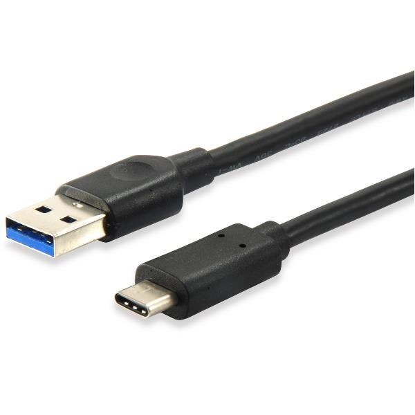 EQUIP CAVO ADATTATORE USB 3.2 Gen 1 DA USB-A USB-C 3A MASCHIO-MASCHIO 0.5 MT NERO