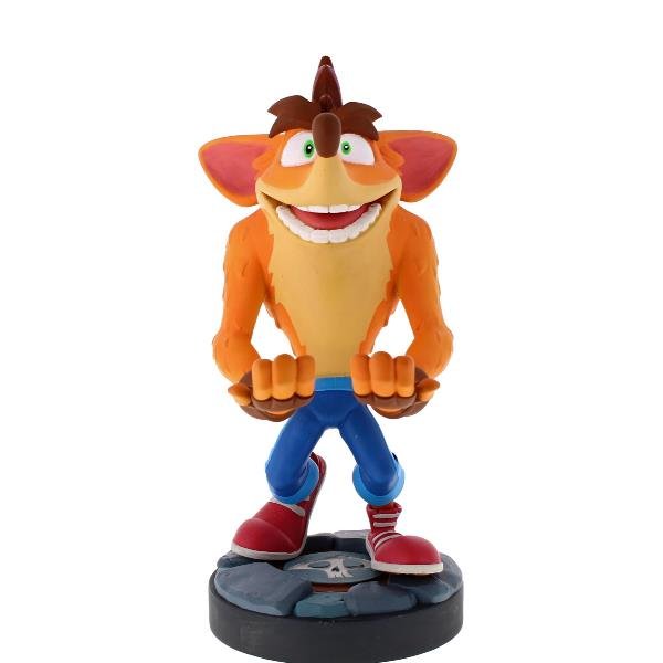 EXQUISITE GAMING CABLE GUY NEW CRASH BANDICOOT 20 CM SUPPORTO PER TELEFONO/CONTROLLER CON CAVO MICRO USB 2 MT
