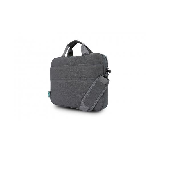 URBAN FACTORY ECO TOPLOADING BORSA PER NOTEBOOK DA 15.6" IN PET 2 SCOMPARTI CON TRACOLLA GRIGIO