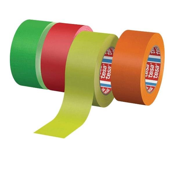 Tesaband 4671 - Nastro in tessuto - 25 mm x 25 m - tessuto rivestito di acrilico - rosa fluorescente