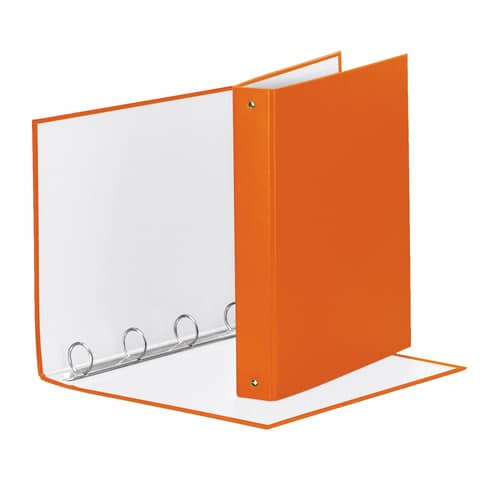 Raccoglitore Meeting - 22 x 30 cm - 4 anelli tondi 30 mm - dorso 4 cm - PP - arancione - Esselte