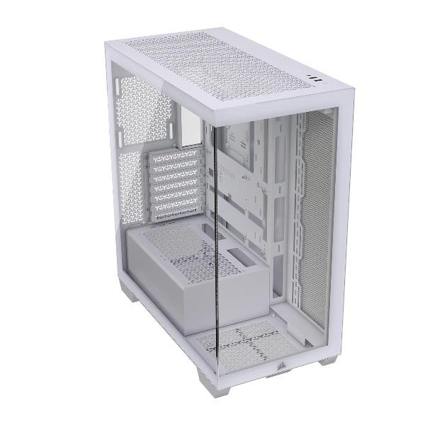 CORSAIR 3500X WHITE MID-TOWER ATX CASE PER PC VETRO TEMPERATO PANORAMICO COMPATIBILE CON SCHEDA MADRE A CONNESSIONE INVERSA BIANCO