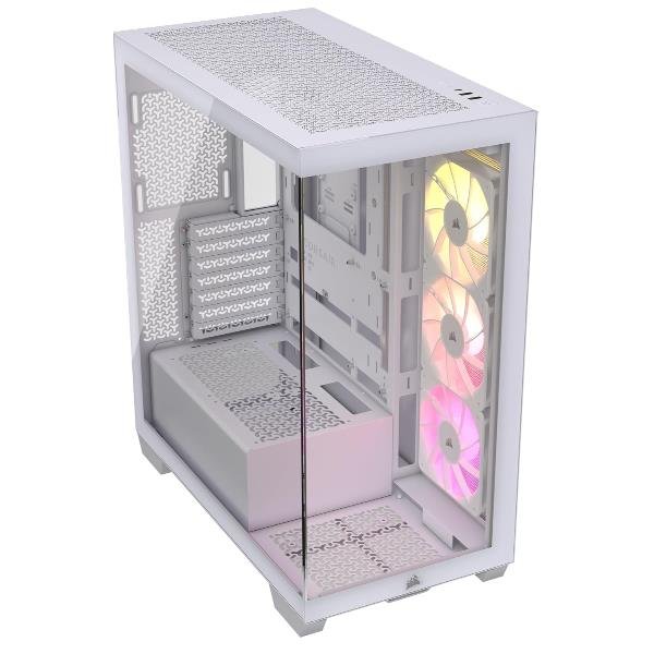 CORSAIR 3500X ARGB BLACK MID-TOWER ATX CASE PER PC VETRO PANORAMICO TEMPERATO COMPATIBILE CON SCHEDA MADRE A CONNESSIONE INVERSA 3 x VENTOLE CORSAIR RS120 ARGB INCLUSE NERO