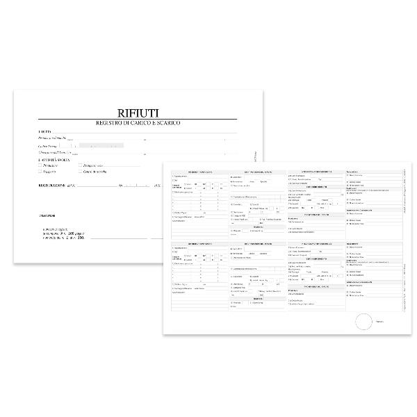 Registro carico/scarico rifiuti - 100 copie - 29,7 …