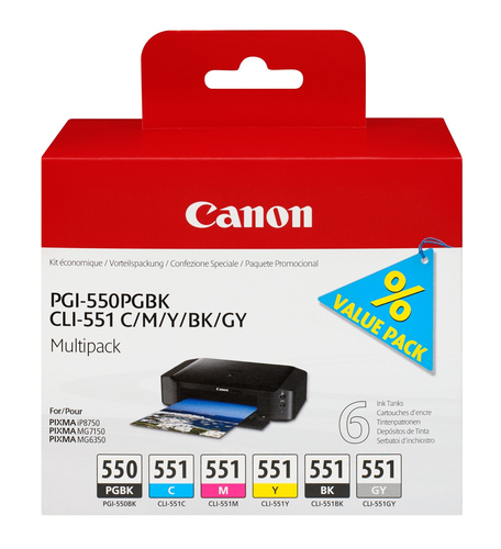 Canon - Cartucce ink - C/M/Y/K/GR - 6496B005