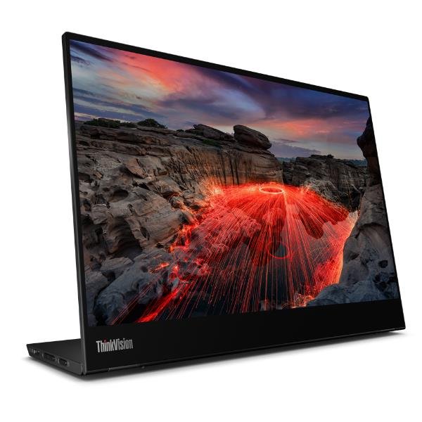 Lenovo ThinkVision M14t Gen 2 - Monitor a LED - 14" - portatile - touchscreen - 2240 x 1400 - IPS - 300 cd/m² - 1500:1 - 6 ms - 2xUSB-C - nero corvino